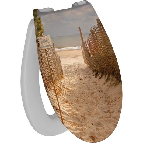 Primaster WC-Sitz Dekor Beach Absenkautomatik Toilettendeckel Toilettensitz (1/3)