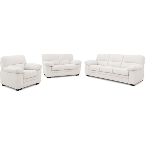 3-Sitzer-Sofa + 2-Sitzer + beige Cordsessel-Set LINCOLN