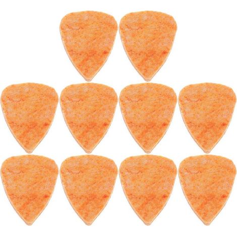 Lot de 10 médiators en feutre pour ukulélé Mudder Picks (orange)