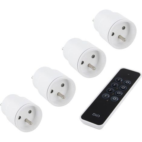 Set di 3 prese per telecomando + 1 Dio interno in omaggio, 2300 W DIO