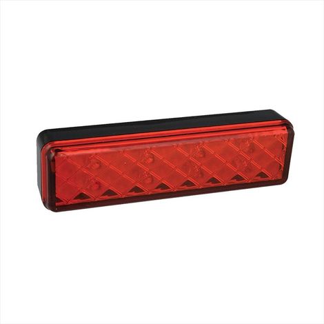 Fanale posteriore 1224v 2 funzioni 135x38mm led con supporto nero (1/4)
