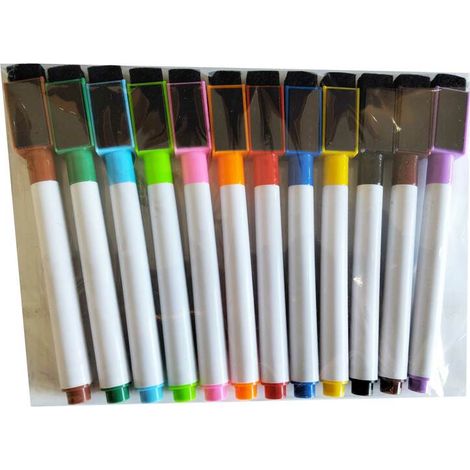 Juego de rotuladores de borrado en seco, surtido de 12 colores. (1/5)
