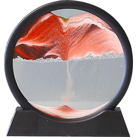 Décoration murale 3D dynamique en sable liquide, sculpture sur verre, paysage de sable en mouvement, ornement pour la maison ou le bureau. (1/3)
