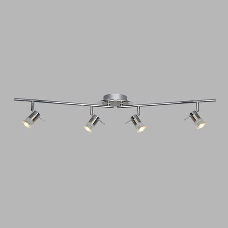 Searchlight Aries - Bagno 4 luci cromo, argento satinato IP44, GU10 (1/4)
