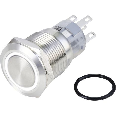 TRU COMPONENTS TC-10090940 LAS1-AGQ-11E/W/24V/S Vandalismusgeschützter Drucktaster 250 V/AC 3 A 1 x (1/2)