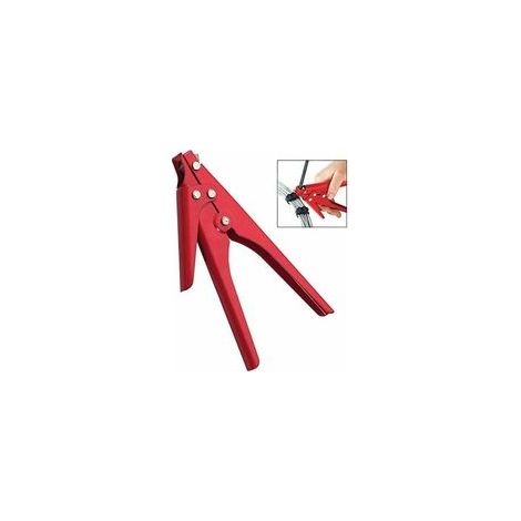 Pince à colliers de serrage et de découpe – Construction en métal robuste – Coupe nette pour attaches auto-bloquantes – Prise en main confortable (1/5)