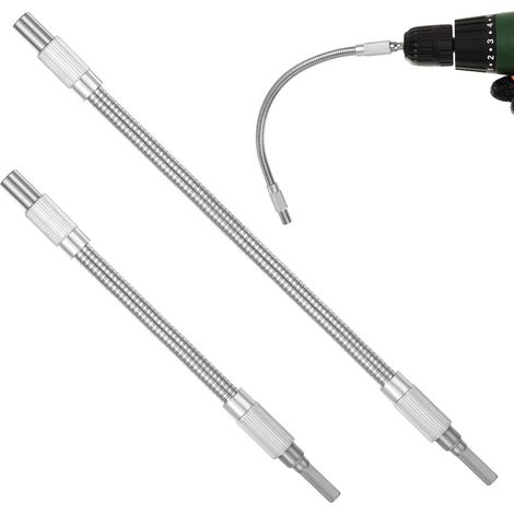 2er-Pack flexibler Bohrerhalter – Standard-Bohrerverlängerung mit 1/4-Zoll-Sechskantschaft für Elektrowerkzeuge in engen Räumen (20 cm und 30 cm) (1/4)