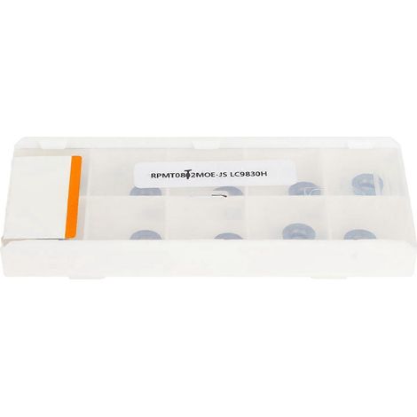 10-teiliges Set Wendeschneidplatten aus Hartmetall mit runder Schneide für Dreh- und Fräsmaschinen (CNC-Schneidwerkzeug) (RPMT08T2MOE-J) (1/4)