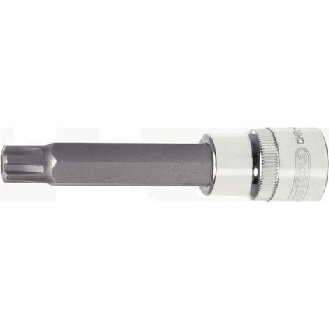KS Tools 1/2 CHROMEplus Bit-Stecknuss RIBE mit Stirnlochbohrung,lang,M13 (1/2)