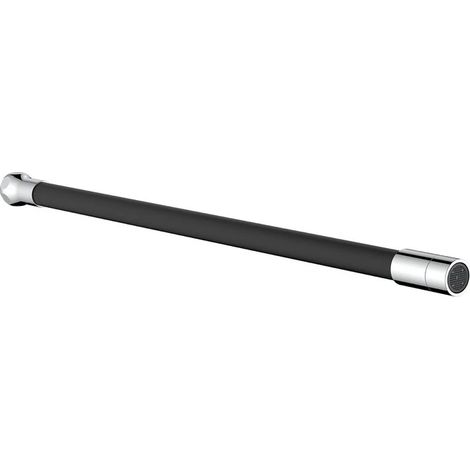 Bocca universale per miscelatore cucina silicone nero con ghiera (1/2)