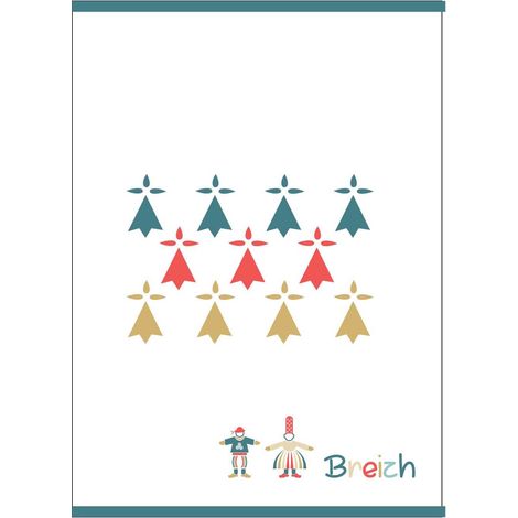 Lot de 2 torchons 50 x 70 cm Hermine bretagne (1/2)