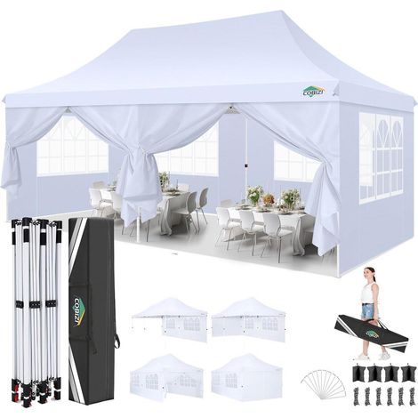 COBIZI Faltpavillon 3x6m Wasserdicht Stabil Partyzelt 6 Seitenwände (1/5)