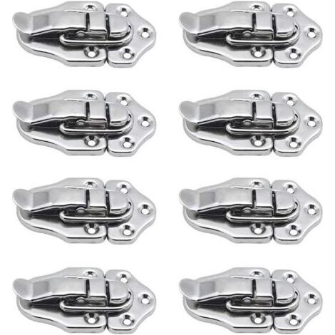8 Fermoir à bascule loquets Verrou à bascule Fermeture a Levier Fermeture pour coffret à bijoux Coffrets Cadeaux Coffre à Outils valise et Coffre - Argent (1/5)