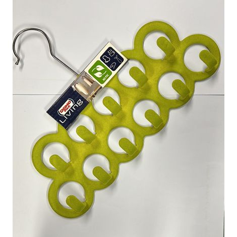 DOMOPAK - GRUCCIA APPENDI ACCESSORI, ANTISCIVOLO- 30,5CM COLORI VERDE MELA E MARRONE (1/2)
