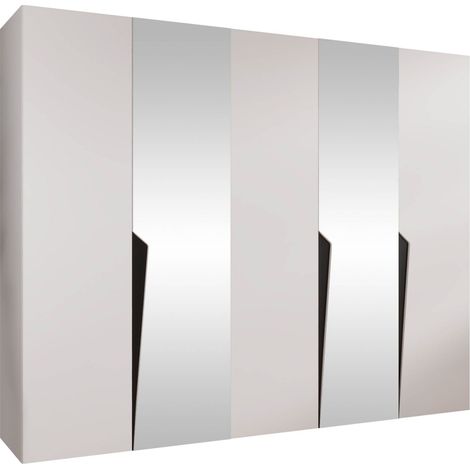 Armario Hartford 611, Blanco, 202x250x52cm, Puertas de armario: Con bisagras, Número de estantes: 0 (1/5)