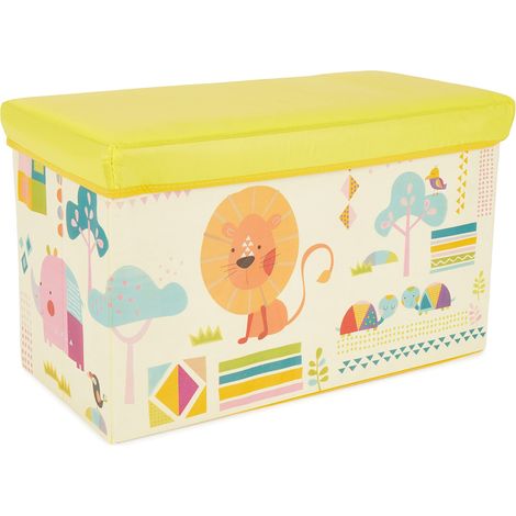Bieco Baule Portagiochi Bambini con Coperchio Zoo Pieghevole, 66 L, Portata fino a 80 Kg Contenitore Giochi Bambini Grande Porta Giochi Bambini Contenitori per Giochi Bambini Scatola per Giochi (1/4)