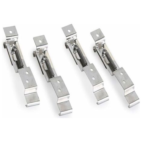 XVX Juego de 4 soportes para matrícula de coche, abrazadera para remolque/soporte para matrícula, par de resortes de acero inoxidable (1/4)