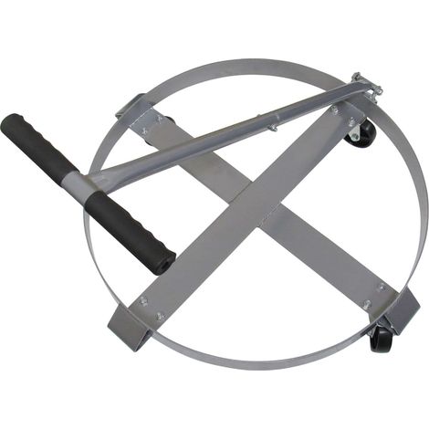 55 Gallon Drum Dolly Trolley with Handle & Caster Wheels (Heavy Duty Oil Barrel Cart)