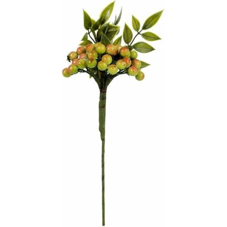 Ramo con bacche verdi a forma di palla, 34 cm (1/3)