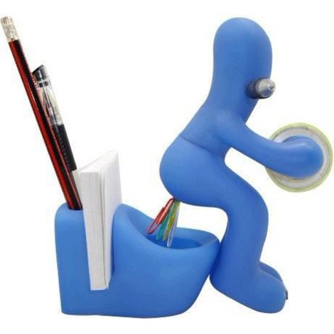 Fournitures de bureau - bobines de ruban adhésif amusantes - porte-accessoires de bureau original et amusant avec rouleaux,trombones,notes et stylos ( (1/5)