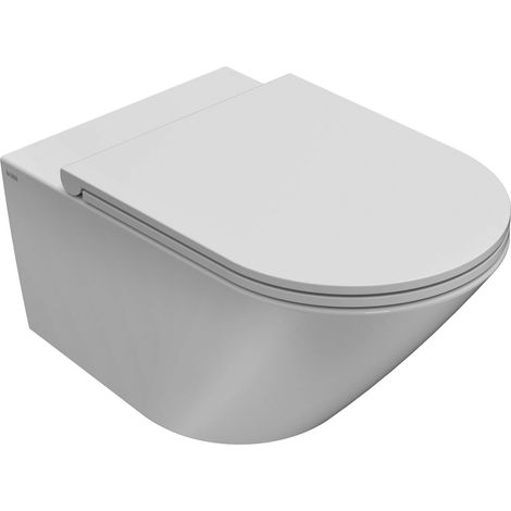 Cuvette murale sans rebord 57x36 cm Globo Forty3 FOS05BI  Blanc - Céramique - Standard (1/4)