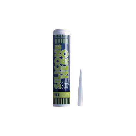 Sivac – Tube de silicone noir haute température 300°C – Pour chaudières, fours, cheminées – Résistance thermique élevée – Cartouche 310ml