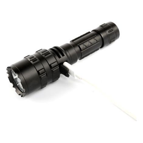 Lampe de poche à lumière forte rechargeable par USB en alliage d'aluminium extérieur L2, lumière concentrée et longue durée (1/5)