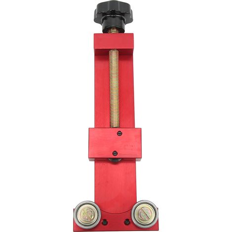 Utensile rosso per il taglio di filtri dell'olio, in lega di alluminio 66490, per filtri con diametro massimo di 5,5 pollici.