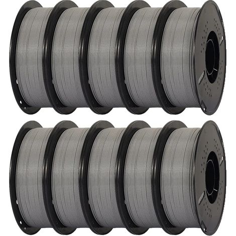 Filamento per stampante 3D, PETG ad alta velocità, atossico ed ecologico, 10 kg, grigio. (1/2)