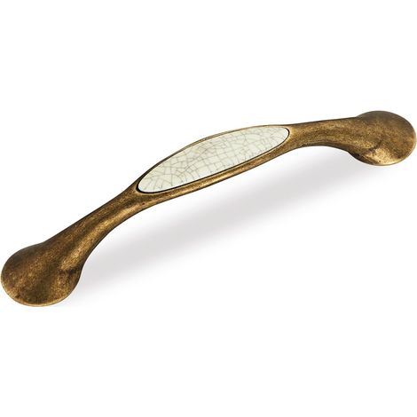Tirador Liki 9821 - Craquelé/Bronce rústico. 178x22x31mm. Entrepuntos 128mm.