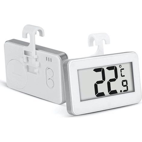 Termómetro digital para refrigerador, 2 unidades, 6,7 x 4,3 cm, 20 °C a +60 °C, Con pantalla LCD de fácil lectura, restaurante, bar y cafetería (1/5)