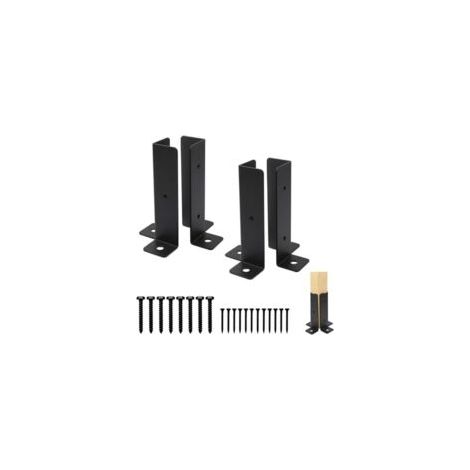 Plaque de base Supports de pergola Ensemble de clôture Support de boîte aux lettres (4 pièces) (1/4)