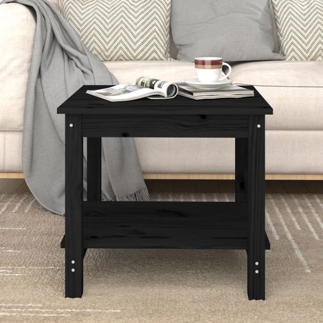 Table basse Contemporain - Bout de canapé Table Café - Noir 50x50x45 cm Bois massif de pin Chic-882949 (1/5)