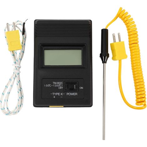 Digitales Thermometer TM-902C Typ K (-50 °C bis 750 °C) + Thermoelement-Messnadel (1/5)