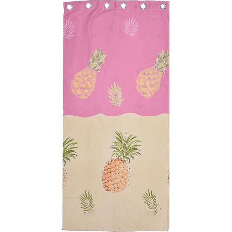 Rideau occultant 1x2m en polyester, motif imprimé doux, lavable, voilage pour salon et chambre (1/5)