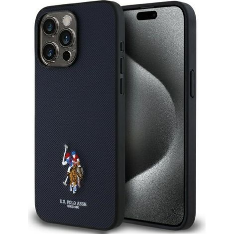 Coque bleu marine brodée US Polo pour iPhone 15 Pro Max (1/5)