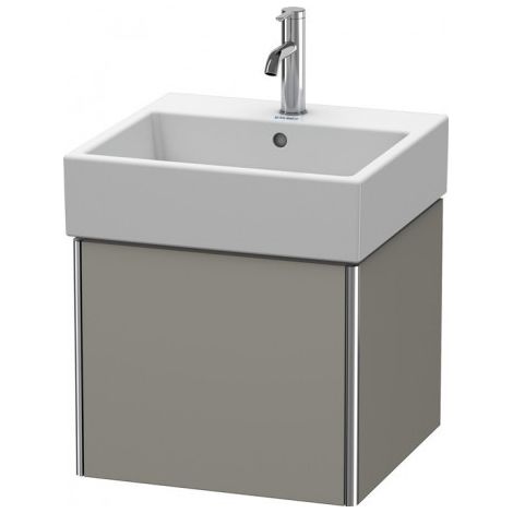 Duravit XSquare Vanity unit à suspension murale 48,4x 46,0 cm, 1 tiroir, pour lavabo Vero Air 235050, Couleur (avant/corps): Gris pierre Vernis satiné mat Soie - XS409209292