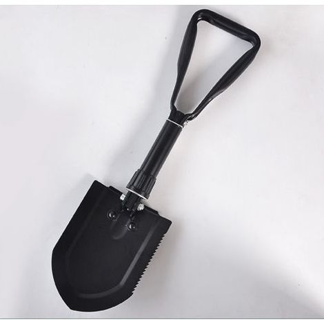 46 cm Klappschaufel, Schneeschaufel, extra stabile Multifunktionsschaufel aus hochfestem Kohlenstoffstahl mit Tragetasche, Schneeschaufel-Kombination