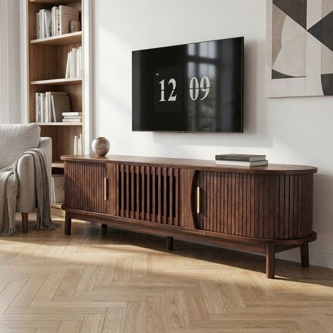 TV-Möbel - TV-Möbel Holz - Braun - MDF - 3 Türen (1/5)