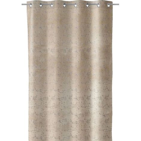 Rideau Bliss Velours beige 140 x 260 cm (1/3)