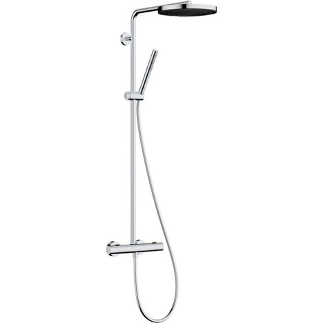 Hansgrohe Pulsify S Puro - Duschset mit Thermostat, Durchmesser 26 cm, 1 Strahl, EcoSmart, Chrom 24223000