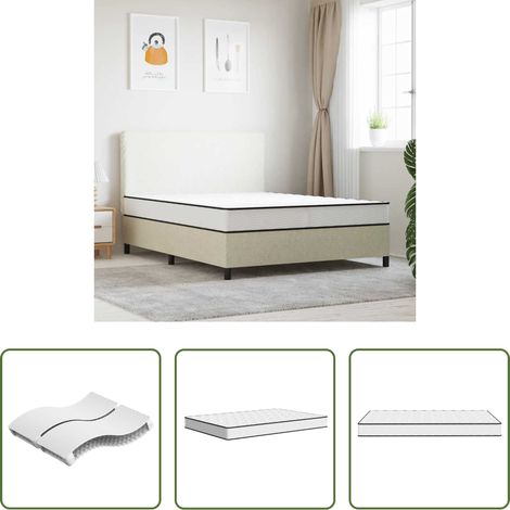 vidaXL Matelas à ressorts - Matelas à ressorts bonnell moyen 140x190 cm (1/5)