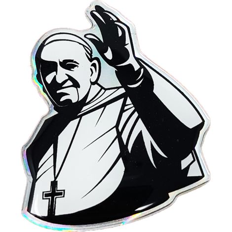 Adesivo Papa Francesco 3D Resinato (1/2)
