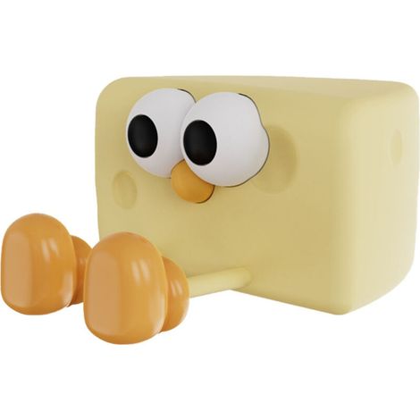 Lámpara de mesilla infantil con forma de queso: luz nocturna creativa y adorable para la oficina o el dormitorio, diseño divertido y seguro.