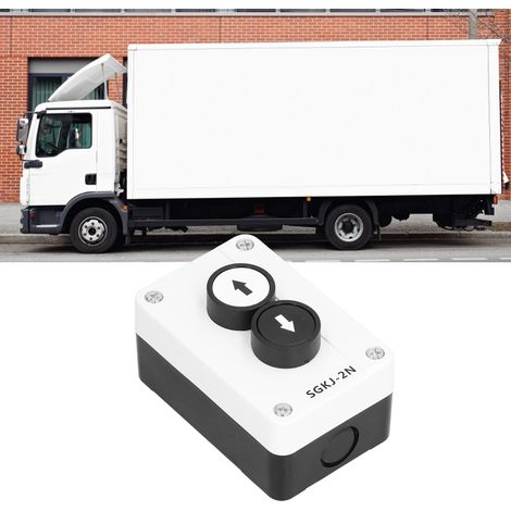 Interrupteur à bouton-poussoir SGKJ‑2N pour portes roulantes et hayons élévateurs