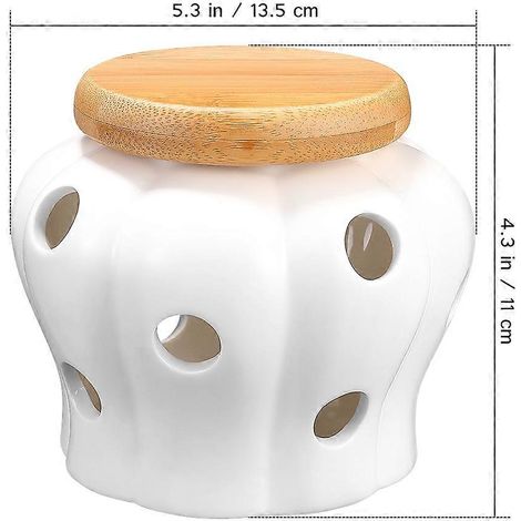 Boîtes en céramique avec couvercles, en porcelaine renforcée, compatibles avec le bambou, pour usage culinaire, avec ventilation (1 pièce) (1/4)