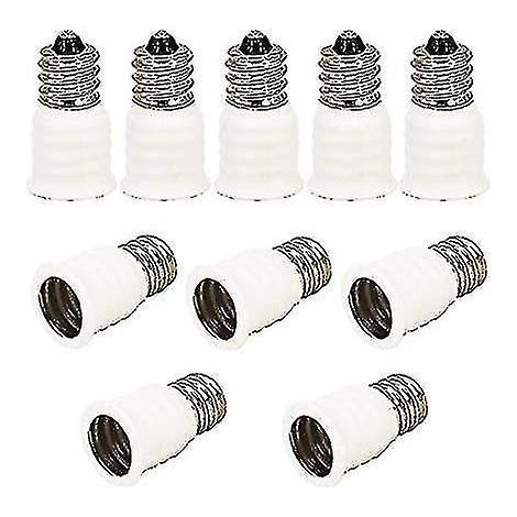 Lot de 10 adaptateurs E12 vers E14 pour lampes à incandescence (1/4)