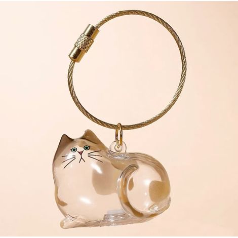 1 capsule à souvenirs transparente en forme de chat, boîte de rangement hermétique pour poils d'animaux, cadeau souvenir à faire soi-même pour les amoureux des chats (1/5)
