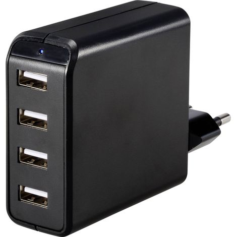 VOLTCRAFT UC-4AXX001 Chargeur USB 24 W 4x USB-A noir intérieure (1/5)