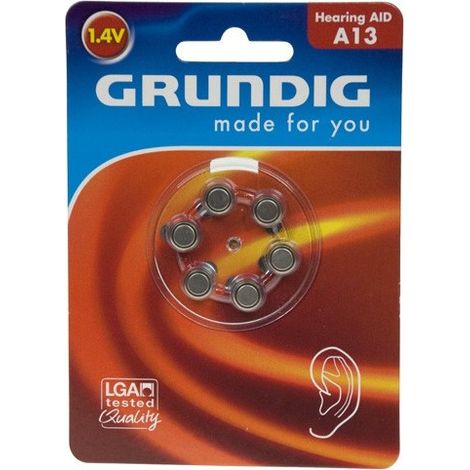 6 X Kit De Piles Pour Appareils Auditifs Piles Boutons A13/pr48 1,4v